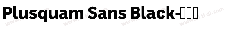 Plusquam Sans Black字体转换